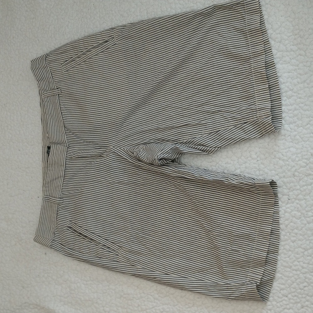 J. Crew Blue and White Striped Bermuda Shorts Size 6